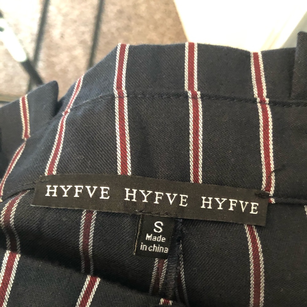 High-waist pinstripes pant